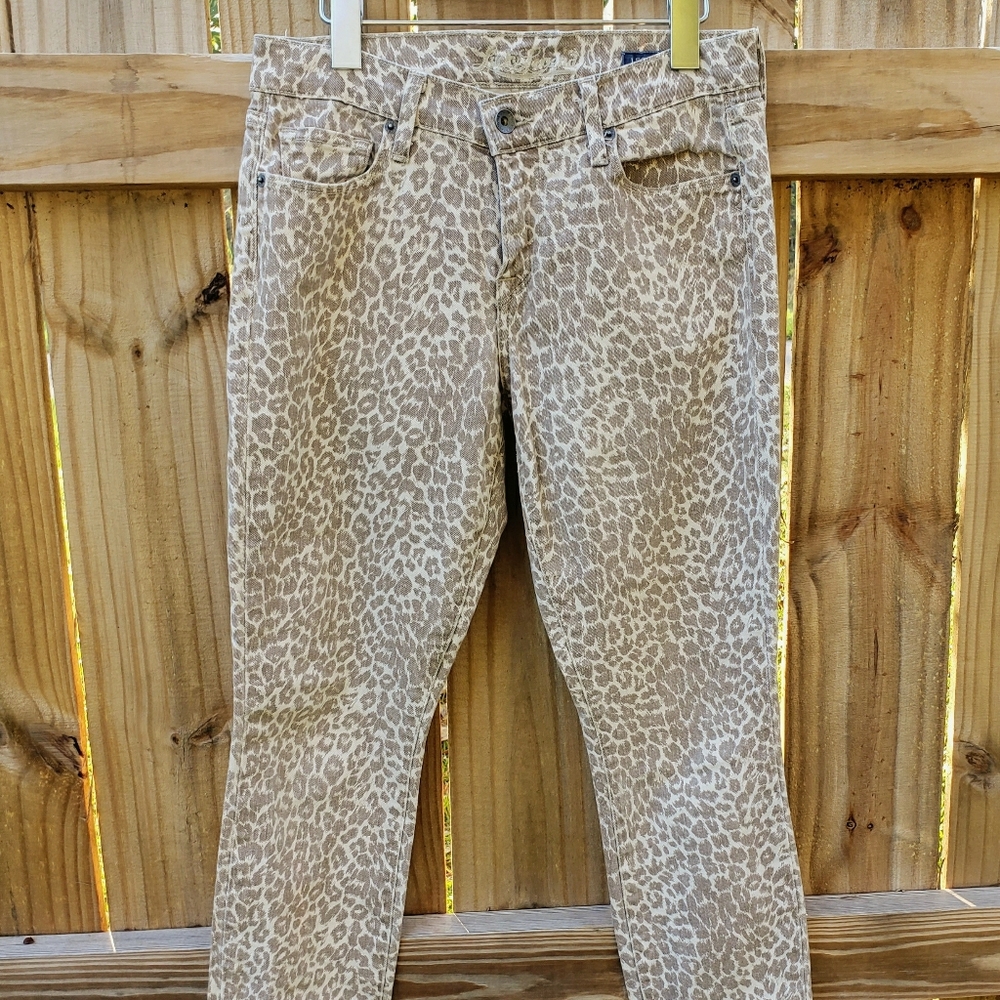 Lucky Brand Leopard Print Sofia Skinny Jeans 4/27
